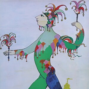 Década de 1970 "El bufón" de La Sirenita de Bjørn Wiinblad - Póster vintage original