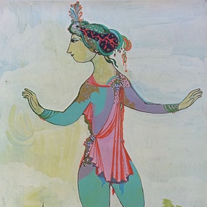 Póster vintage original de "La princesa" de La Sirenita, de Wiinblad, década de 1970