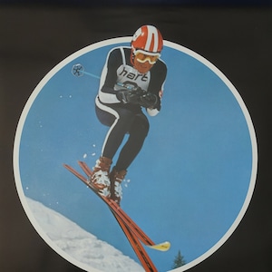 1960s Hart Ski Skiing Travel Poster feat. Roger Staub - Original Vintage Poster