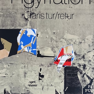 1985 Danish Art Exhibition Poster Figuration in Paris - Original Vintage Poster