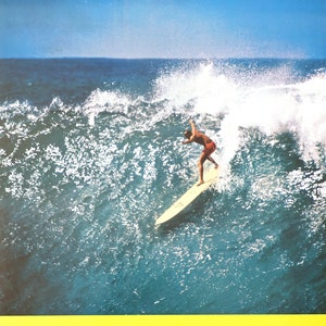 1960 Hawaii Waimea Bay feat. Mike Doyle - Original Vintage Poster