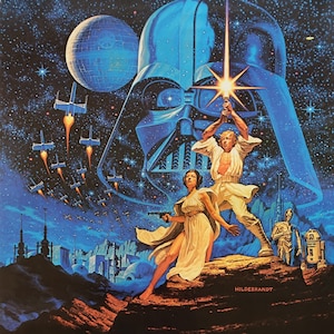 1977 Star Wars Poster by Hildebrandt - Original Vintage Poster - Etsy