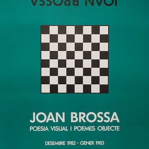 1983 Joan Brossa Spanish Exhibition Poster - Original Vintage Poster