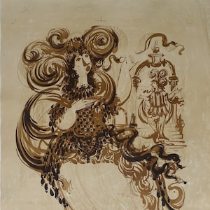 1982 Wiinblad Las bodas de Fígaro - Póster Vintage Original
