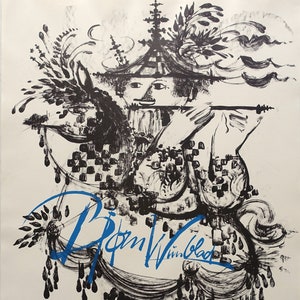 1961 Wiinblad Illum Exhibition - Póster Vintage Original