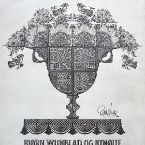 1996 Wiinblad Nymølle 30 Años Aniversario - Original Vintage Poster
