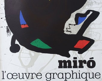 1974 Miro Exhibition Poster Paris L'oevre Graphique - Original Vintage Poster