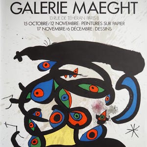 1970 Miro Galerie Maeght Exhibition Poster - Original Vintage Poster