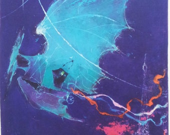 1960 SAS Airlines Poster (Clément F. Ader) - Original Vintage Poster