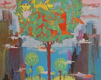 Jaren 1970 Wiinblad Thanks Giving Square - Originele vintage poster
