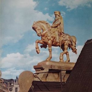 Poster de voyage à Bruxelles, Belgique des années 1950 - Poster vintage original