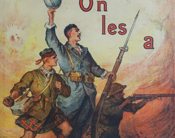 1918 French WWI Propaganda Poster for War Shares "Emprunt de la Libération" - Original Vintage Poster