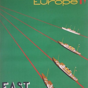 Compañía de Asia Oriental de 1935, de Edmund Bille: póster vintage original