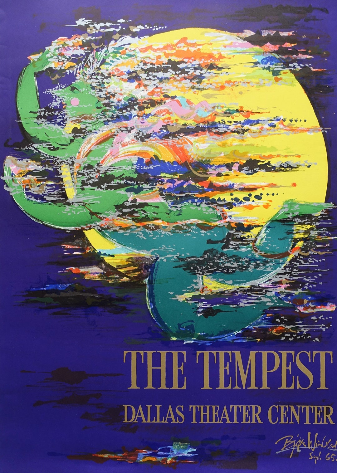 1965 Wiinblad the Tempest Dallas Theater Center - Original Vintage