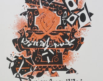 1971 Anti-war poster by Arne Ungermann - Original Vintage Poster