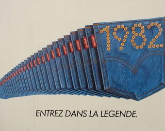 Vintage Levi's Sign, Neon Levi's Sign, 1970s Neon, Vintage Levi's