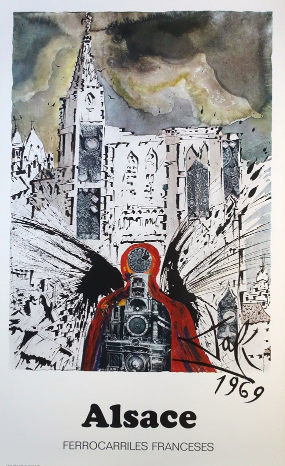 1970年 サルバドール・ダリ - フランス国鉄（SNCF）の広告（アルザス