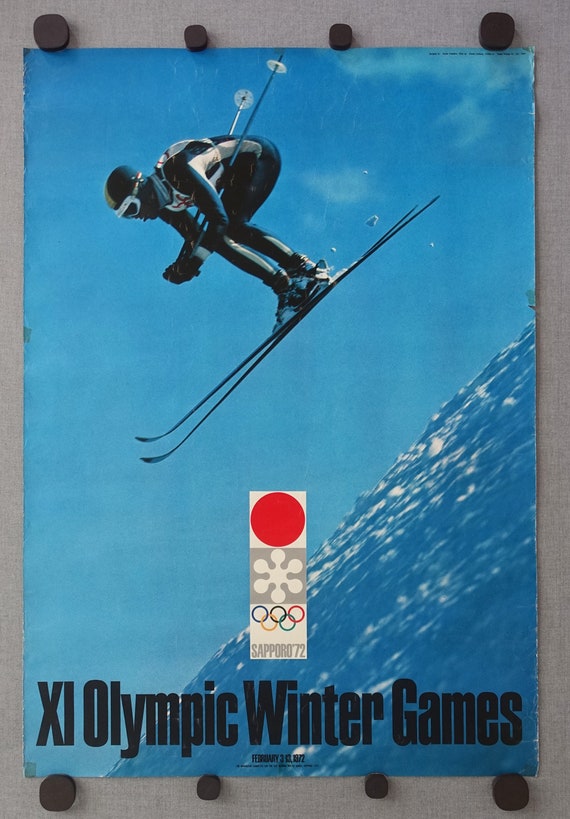 70年代 ビンテージ SKIPOLES＆SKI スキー デザイン ポスター 70年代 ビンテージ SKIPOLES＆SKI スキー デザイン ポスター