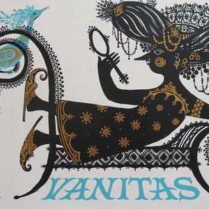 1954 Wiinblad Vanitas (versión azul) - Póster vintage original