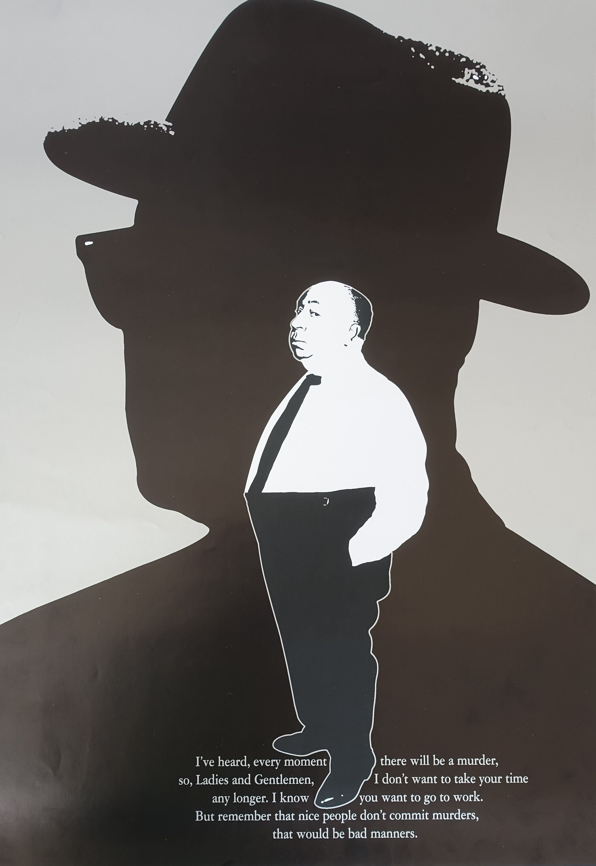 Alfred Hitchcock Silhouette Poster