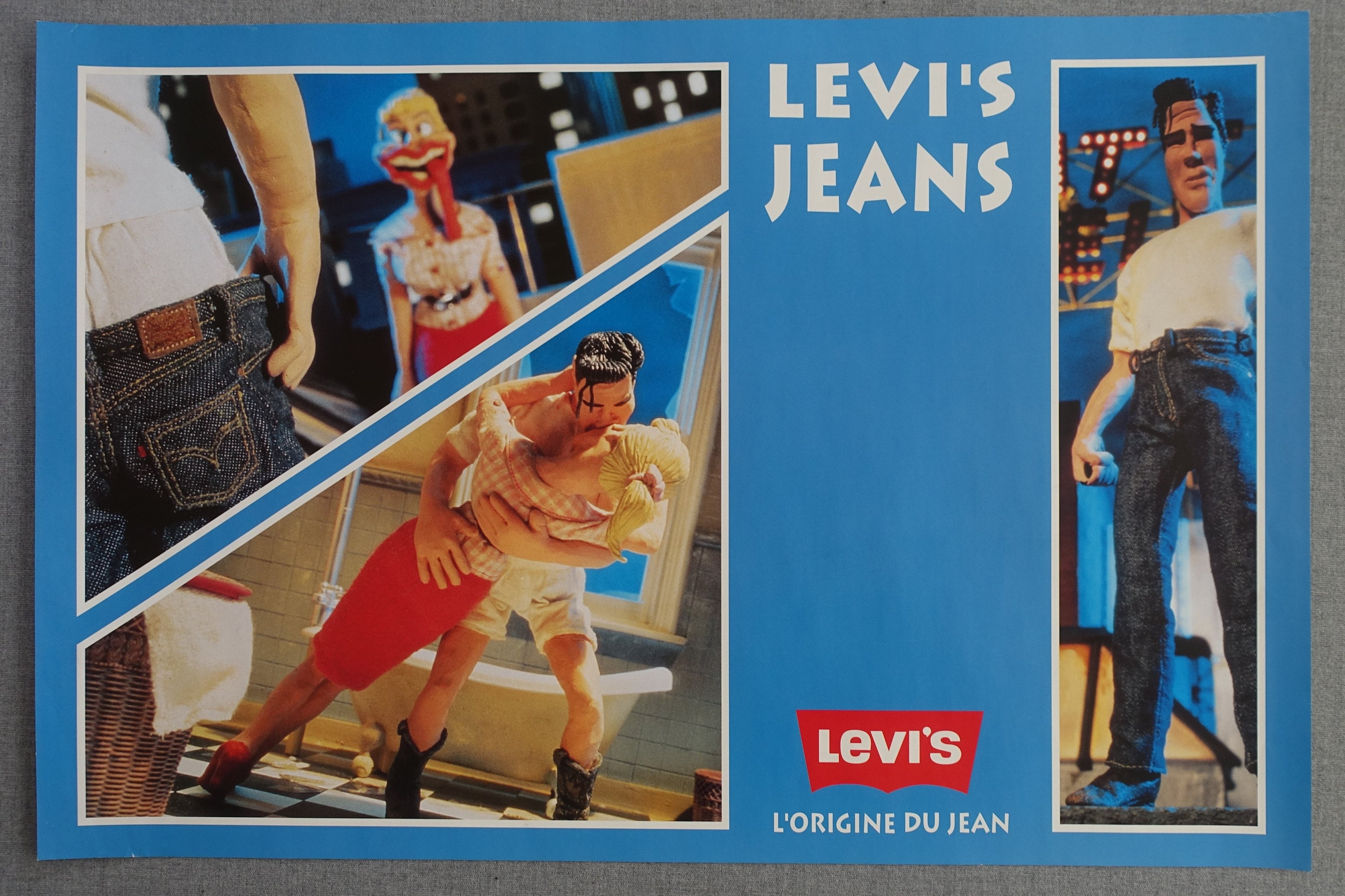 1990s Levi's Jeans Advertisement - Original Vintage Poster 1990s Levi's Jeans Advertisement - Original Vintage Poster