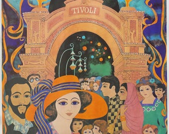 1978 Tivoli Gardens by Kamma Svensson - Original Vintage Poster