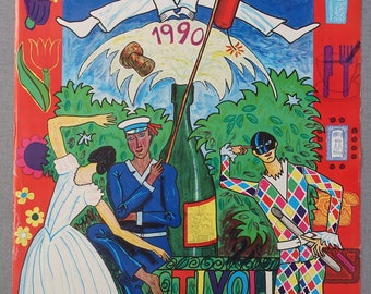 1990 Tivoli Gardens by Lars Ravn - Original Vintage Poster - Etsy