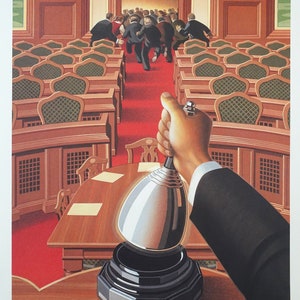 1980s Carlsberg Beer Ad by Joe Petagno (court) - Original Vintage Poster