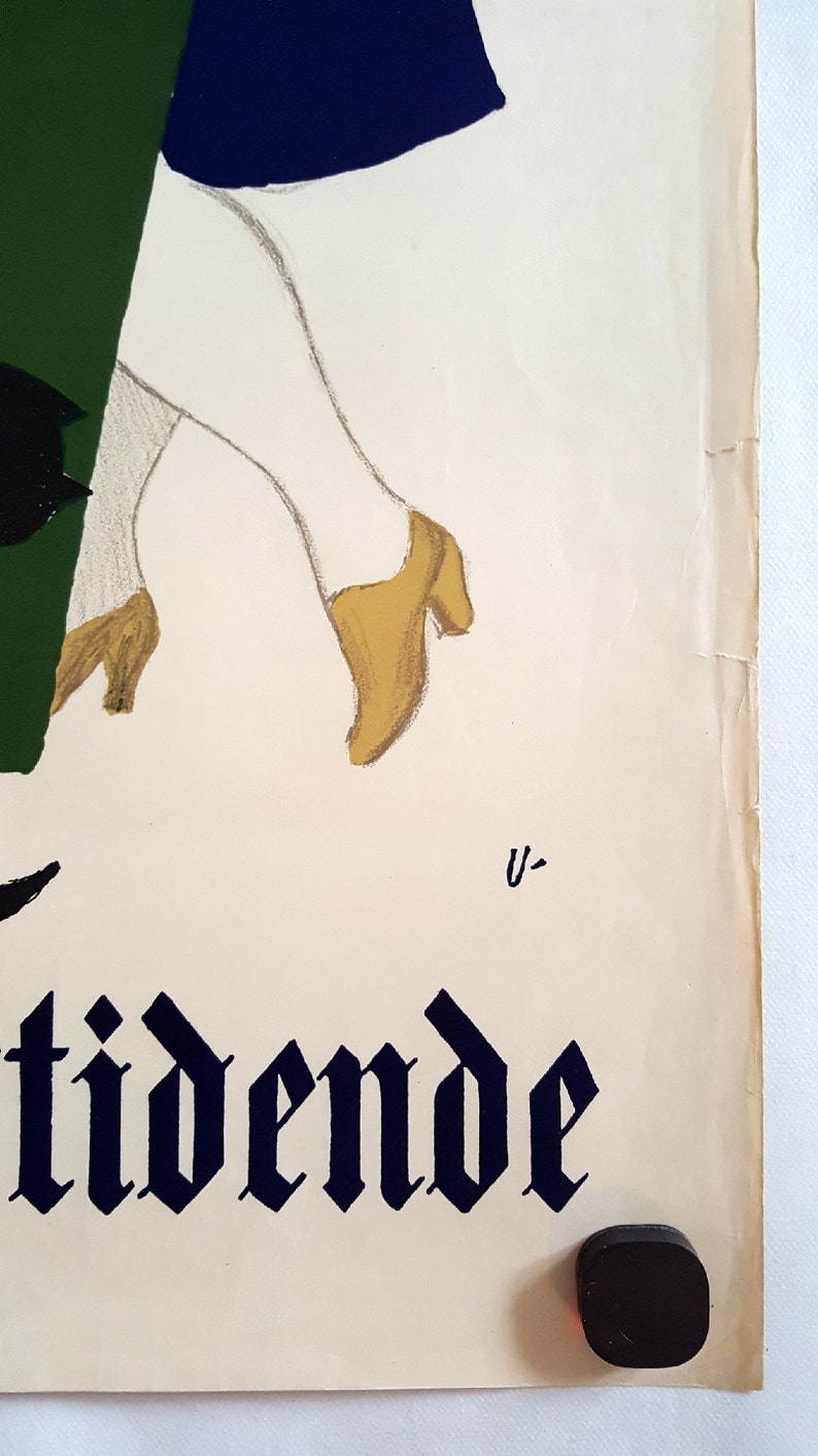 1940s Newspaper Advertisement by Arne Ungermann Aarhus Stiftstidende Original Vintage Poster image 3
