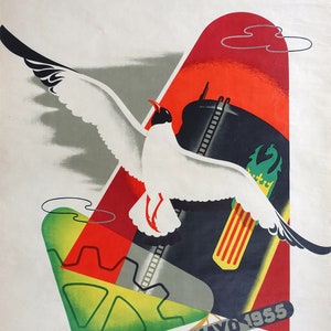 1955 Sample Fair Valencia - Poster vintage originale