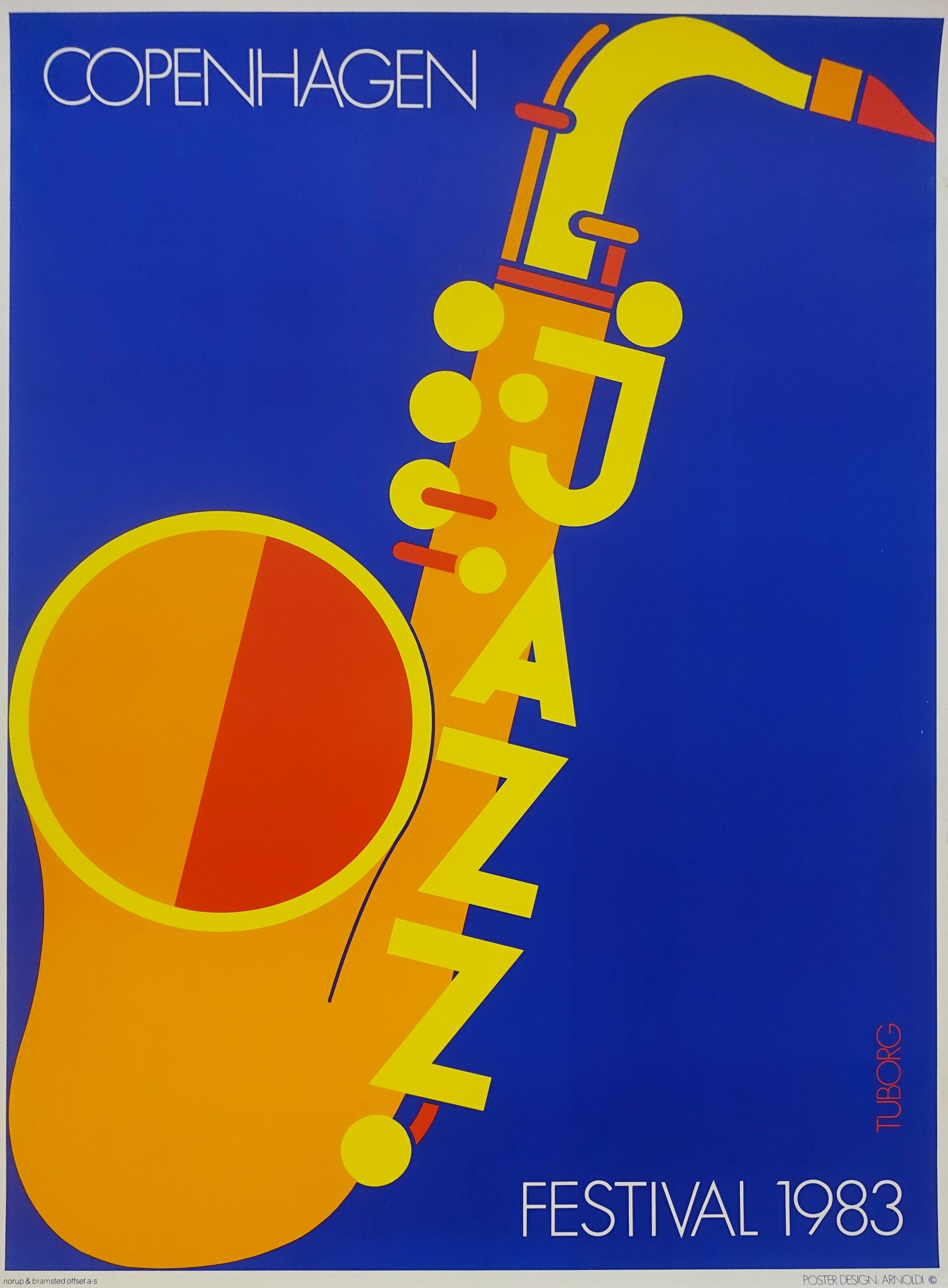 1983 Copenhagen Jazz Festival - Original Vintage Poster - Etsy