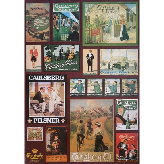 1970s Carlsberg Advertisement Collection Of Old Carlsberg Etsy