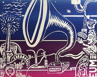 Museo Danés de Ciencia y Tecnología de 1970 - Póster vintage original