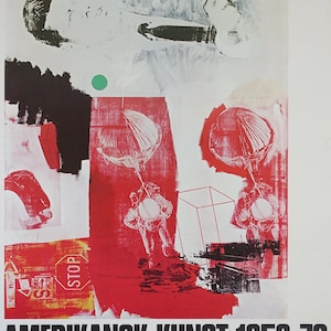 Arte moderno estadounidense de 1971 en el Museo de Luisiana: póster vintage original