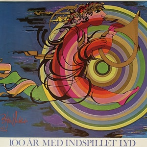 1977 Bjørn Wiinblad Obra musical para IFOI Dinamarca - Póster vintage original