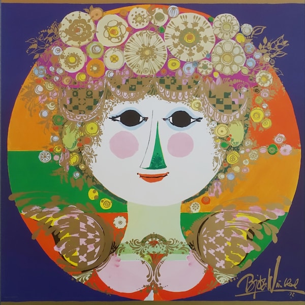 1973 Wiinblad Christmas Exhibition Poster - Original Vintage Poster