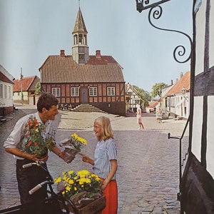1966 Danimarca Ebeltoft Travel Poster - Poster originale vintage