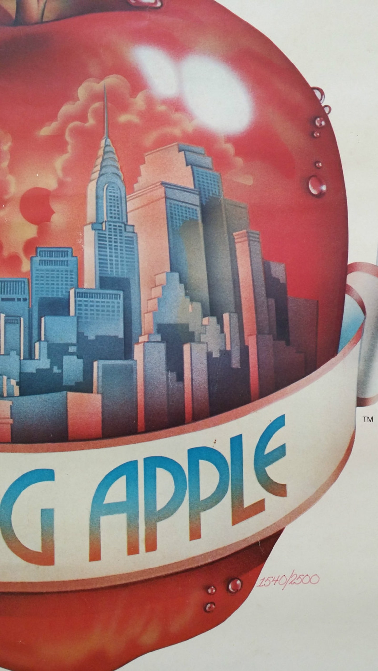 1976 The Big Apple of New York Original Vintage Poster Etsy