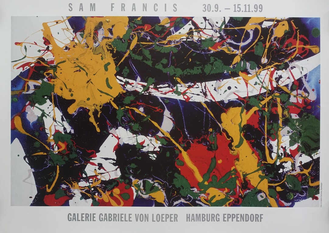 1999 Sam Francis Exhibition Poster - Original Vintage Poster - Etsy