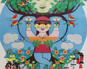 1986 Wiinblad For Every Child a Tree - Original Vintage Poster