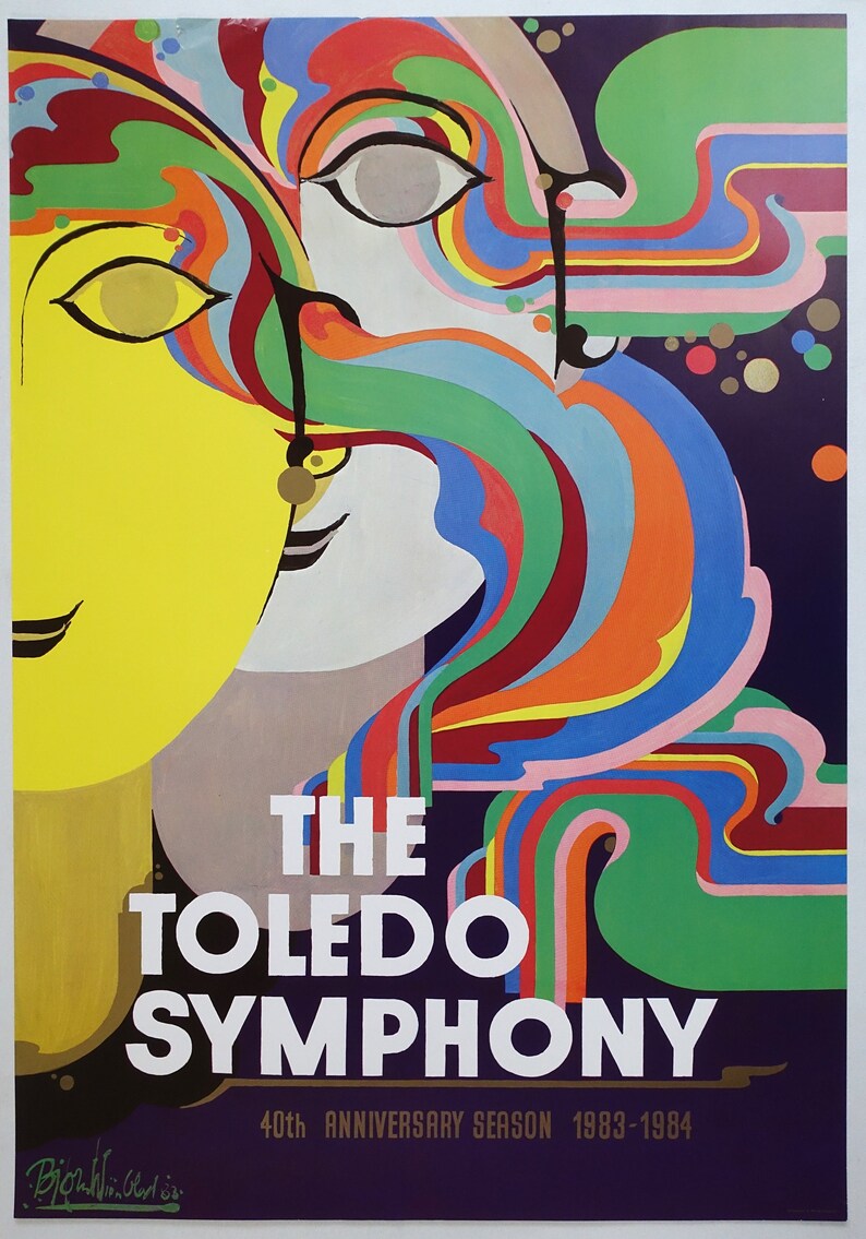1983 Wiinblad/'s The Toledo Symphony Original Vintage Poster