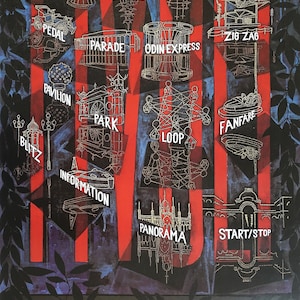 1997 Jardines de Tivoli de Anton M. Jensen - Póster vintage original
