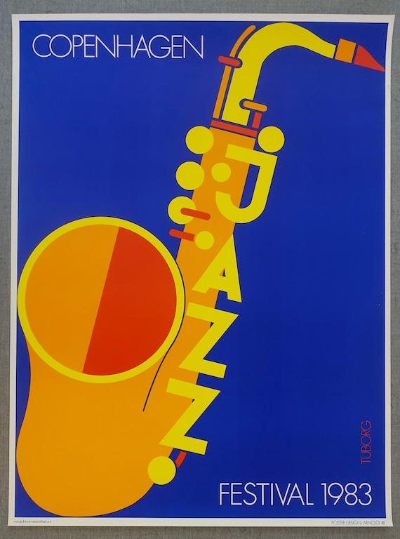 1983 Copenhagen Jazz Festival - Original Vintage Poster - Etsy