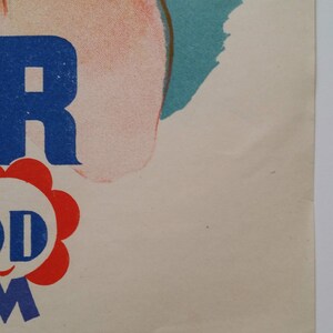 May include: A vintage poster with a blue, red, and white design. The poster features a large blue letter "R" and a red flower with a white "D" in the center. The text "LARS ANDERSEN & SON" is printed in blue at the bottom of the poster.