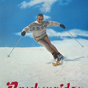 Póster de viaje de esquí de Breckenridge, Colorado, década de 1960: póster vintage original
