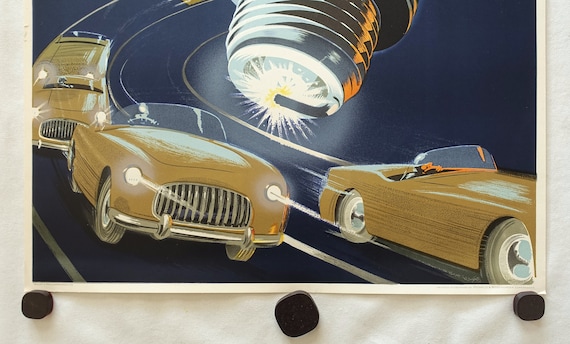 1950s Bosch Spark Plug - Original Vintage Poster - Etsy
