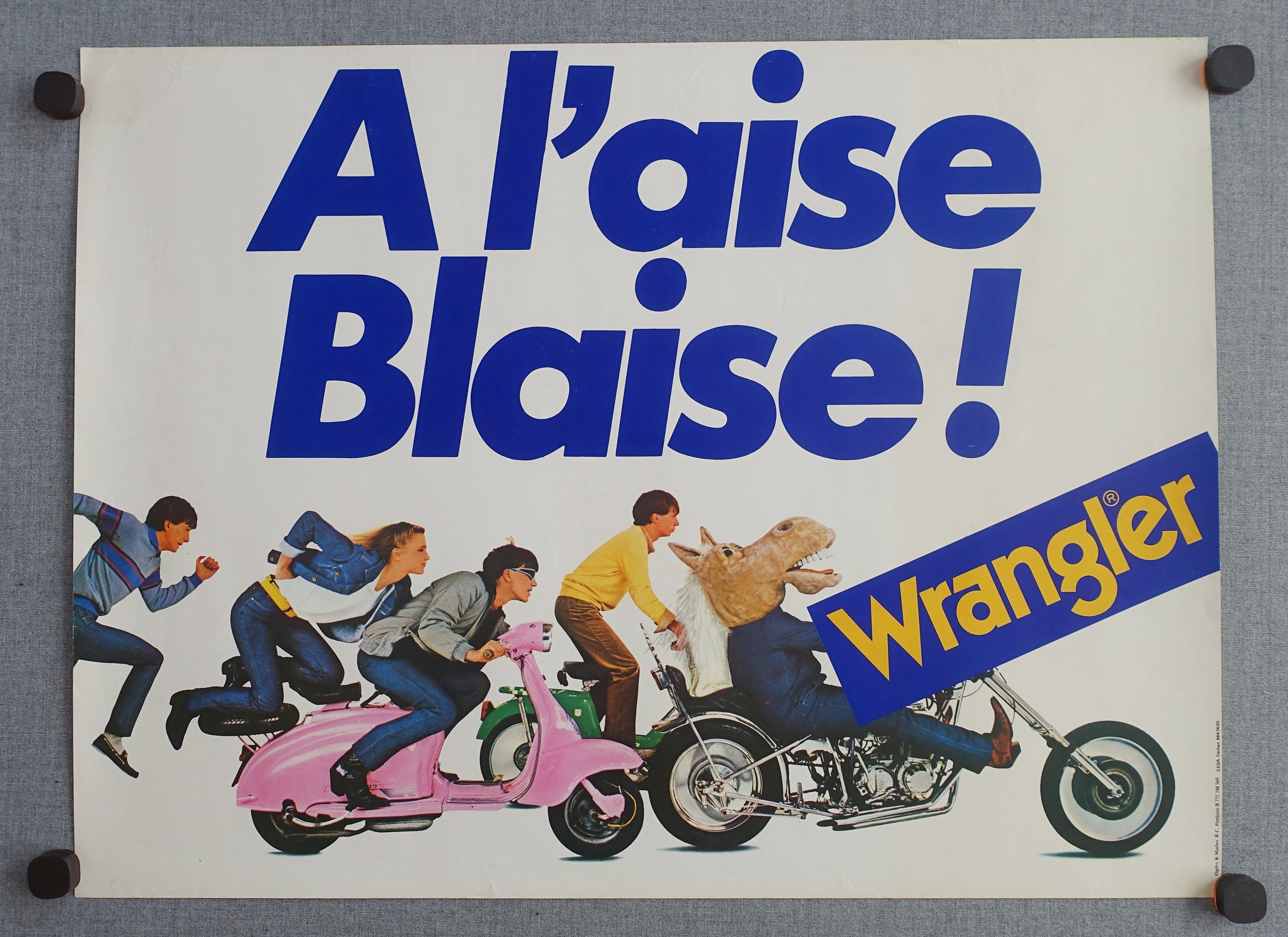 1980 年代の Wrangler 広告 - オリジナル ビンテージ ポスター - Etsy 日本