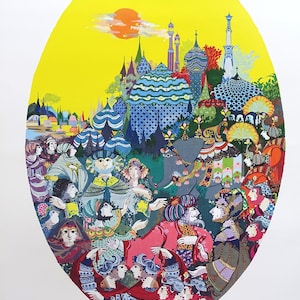 1984 Obra especial de Pascua de Bjørn Wiinblad - Póster vintage original