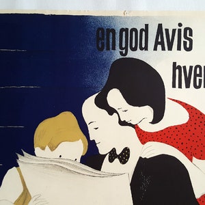 1940s Newspaper Advertisement by Arne Ungermann Aarhus Stiftstidende Original Vintage Poster image 5