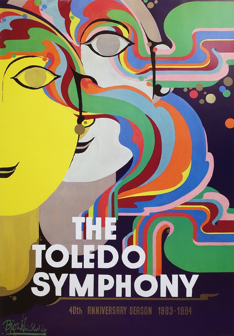 1983 Wiinblad/'s The Toledo Symphony Original Vintage Poster